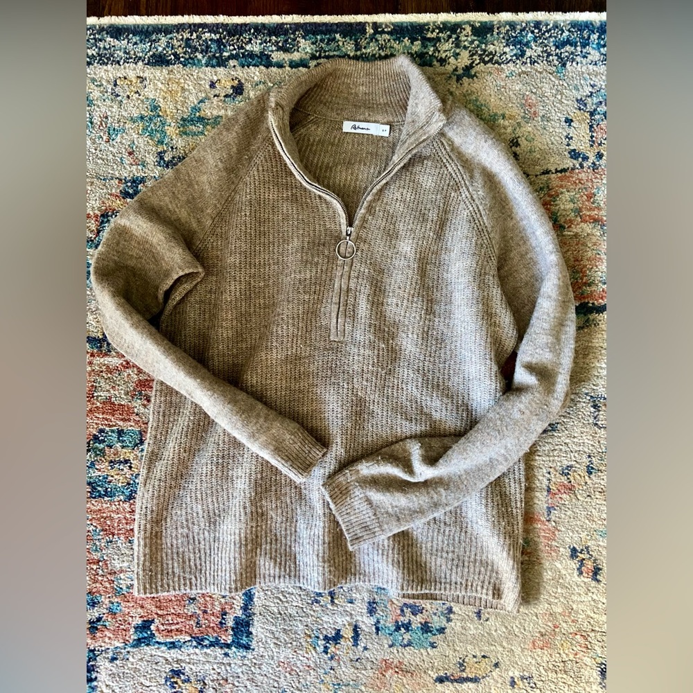 Quarter zip knit